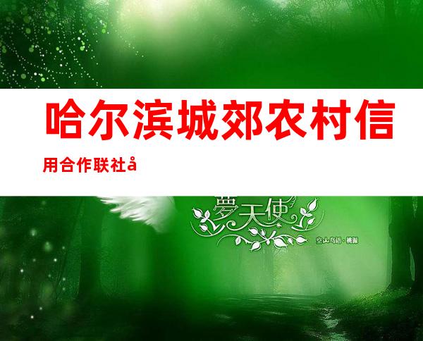 哈尔滨城郊农村信用合作联社建国信用社